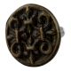 Antique Floral Round Iron Cabinet Knob